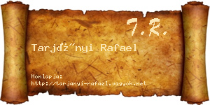 Tarjányi Rafael névjegykártya